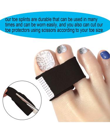Reppkyh 20-Piece Fabric Broken Toe Wraps - Hammer Toe Straightener Splints - Cushioned Black Bandages for Friction Protection and Healing - Buy Online on GoSupps.com