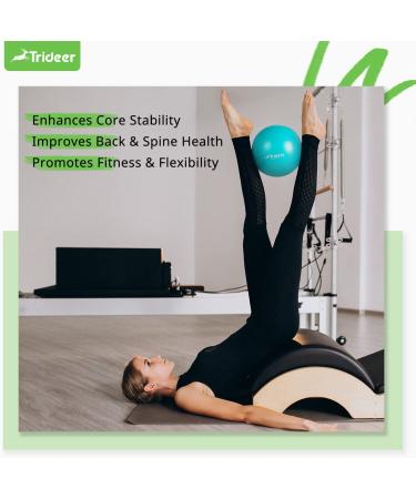Trideer 9 Inch Pilates Ball - Small Exercise Ball for Core Training & Physical Therapy - Yoga Barre Ball for Balance & Stability - Includes Exercise Guide - Turkis - Buy Online on GoSupps.com