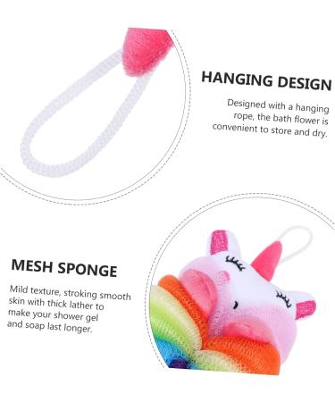 2pcs Cartoon Bath Balls - Exfoliating Sponge & Kids Loofah Shower Scrubber | Soft Cartoon Animal Bath Pouf for Gentle Skin Cleaning - Buy Online on GoSupps.com