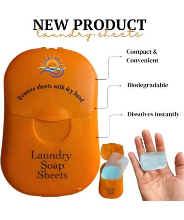 Travel Laundry Detergent Sheets - 50-Count Portable & Efficient for Camping Cruises and Hotels | Compact 3-Pack - Buy Online on GoSupps.com