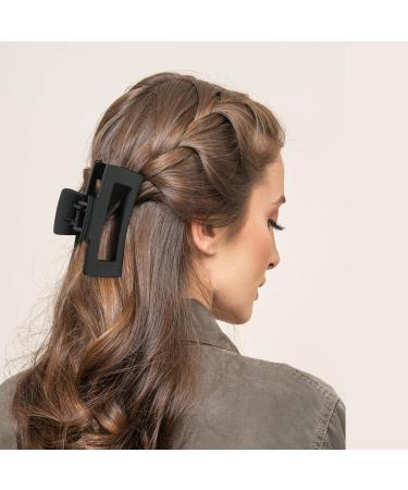 Shinowa 3 Pack Hair Claw Clips - Non-slip Matte Hair Clips for Women - Strong Hold Jaw Clip Set for Thick & Thin Hair - Black Assortment - Buy Online on GoSupps.com