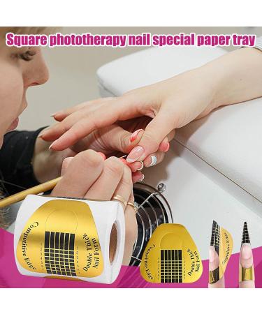 Nail Forms | Horseshoe Shaped Nail Extension Stickers with Numbers Marked | Nail Tape for Professional Use Nail Shaper for Nail Art DIY Nail Extension Tips Horseshoe Paper Holders 100 Pieces - Buy Online on GoSupps.com