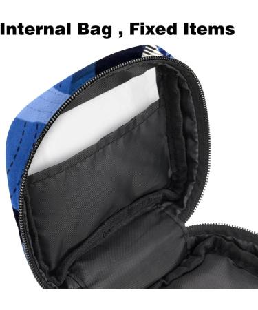 Blue Piano Music Pattern Napkin Storage Bag | Portable Menstrual Cup Bag for Women & Teens - Buy Online on GoSupps.com