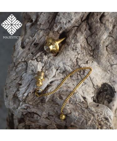 Buy Egyptian Radiesthesia Pendulum Trouvier - Brass Esoteric/Oracle Pendulum for Geobiology & Mood - 27g Gold Travel Magnetizer - Buy Online on GoSupps.com