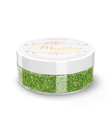 MARBLERS Cosmetic Grade Fine Holographic Glitter Holo Apple Green 0.18oz (5g) | Non-Toxic | Vegan | Cruelty-Free | Eyeshadow Nail Polish Nail Art | Festival Rave & Party Makeup | Body & Face Fine Glitter 5g Green Holo Apple Green - Buy Online on GoSupps.com