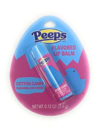 Peeps Flavored Lip Balm Cotton Candy Marshmallow Creme 0.12 oz - 1 count