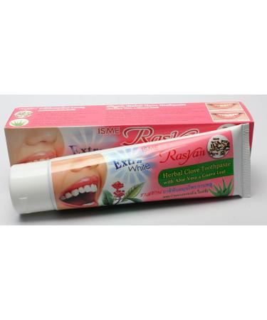 Rasyan Herbal Clove Toothpaste 100g - Aloe Vera & Guava Leaf for Healthy White Teeth & Fresh Breath | Made in Thailand - International Shipping Available - Buy Online on GoSupps.com
