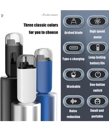 Buy Portable IPX7 Waterproof Ear & Nose Hair Trimmer - Rechargeable Dual Edge Blade Dust Protection Cap - Best International Shipping - Buy Online on GoSupps.com
