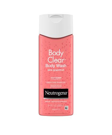 Neutrogena Body Clear Acne Treatment Body Wash with 2% Salicylic Acid Acne Medicine to Prevent Body Breakouts  Pink Grapefruit Shower Gel for Back  Chest & Shoulders  Vitamin C  8.5 fl. oz Grapefruit 8.5 Fl Oz (Pack of 1...