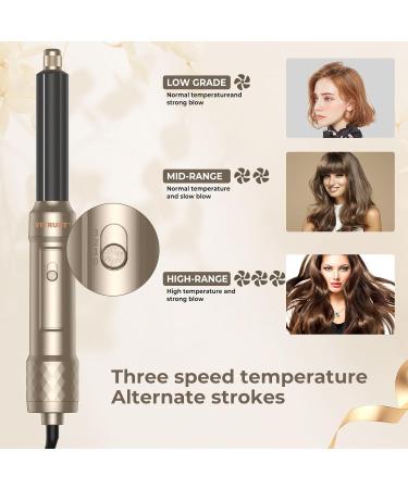 Detachable Hot Air Brush Set - Ionic Hair Dryer & Volumizer Thermal Curler Wand for Effortless Styling | International Shipping - Buy Online on GoSupps.com
