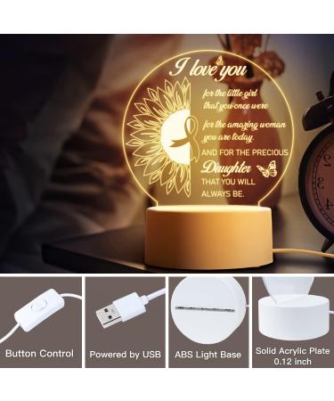 Vetbuosa Birthday Gifts for Daughter | Acrylic Night Light | Daughter Gift from Mum | First Day of School Gift | Daughter Presents Night Lamp - Buy Online on GoSupps.com