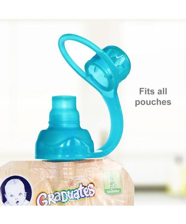 ChooMee Reusable Baby Food Squeeze Pouches - 10-Piece Set with 2 Sipn Valve Tops 5 Oz Ideal for Easy Feeding & Travel - Buy Online on GoSupps.com