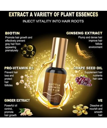 Hair Growth Oil Ginger Hair Regrowth Serum Anti Hair Loss Trengthen Hair Roots Hair Growth Serum for Hair Rapid Growth and Thickening Gifts for Men and Women 30ML - Buy Online on GoSupps.com