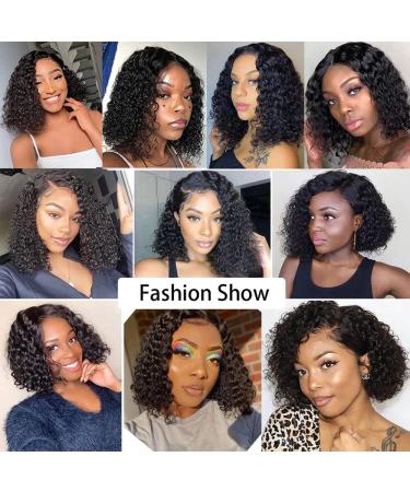 10 Water Wave Lace Front Bob Wig | Brazilian Curly Human Hair | 150% Density | Pre Plucked Closure Wig for Black Women - Buy Online on GoSupps.com