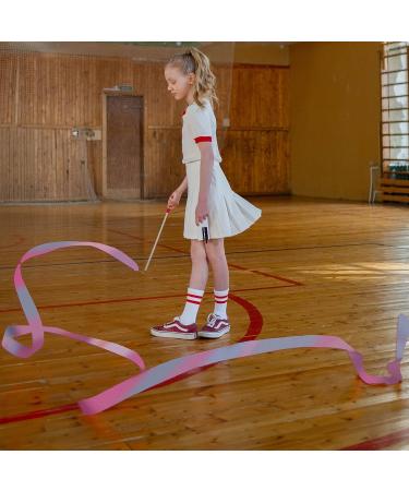 AIEX 4 Pcs Sparkling Pink Dance Ribbons - Rhythmic Gymnastics Ribbon Wand Set - Buy Online on GoSupps.com