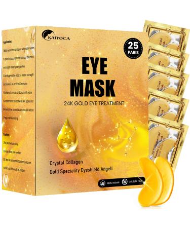 Eyes pads eye mask 25 pairs golden gel pads under the eyes hyaluronic acid eye mask for swollen eyes reduces dark circles tear bags folds - Buy Online on GoSupps.com