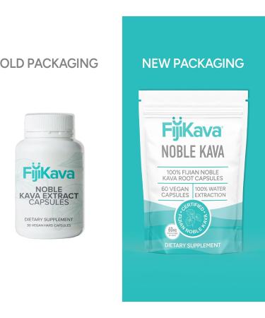 FijiKava Noble Kava Kava Capsules 600mg Kavalactones Per Serving Natural Relaxation & Sleep Support Supplement Vegan & Non-GMO 60-Count Premium Piper Methysticum Extract for Calm & Stress Relief Noble Kava Vegan 60 - Buy Online on GoSupps.com