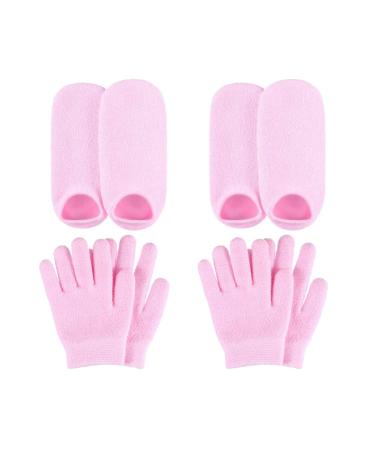 Balawin 2X Moisturizing Gel Socks Gloves Set Hands Feet Skin Whitening Care Beauty Spa Treatment Hydrating Cool Booties Socks