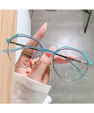 Reading Glasses Light Blocking Glasses Computer Reading Glasses Reader Eyeglasses for Women Metal Frame Eyewear Stylish Reading Sunglasses
