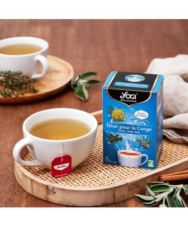 Yogi Organic Throat Elixir 100% Organic Fennel Sage and Thyme Infusion 15 Heat-Sealed and Staple-Free Sachets 21.6 - Buy Online on GoSupps.com