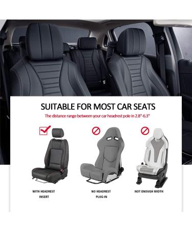 Hopeas Car Headrest for Kids & Adults - Adjustable Neck Support Pillow in Carbon Fiber Black - Buy Online on GoSupps.com