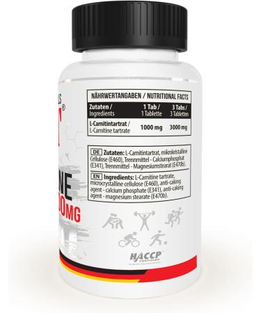 MST L-Carnitine 1000 | 1000 mg Fat Burner Tablets | 90 Tablets - MST Nutrition Berlin | International Shipping Available - Buy Online on GoSupps.com
