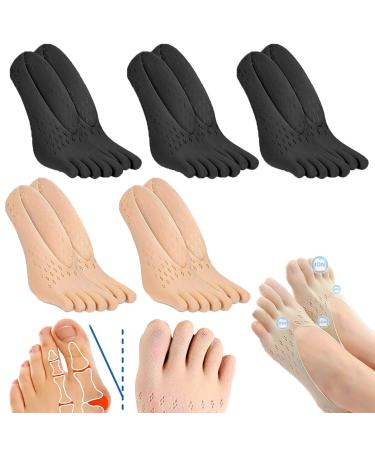 TYGHBN Projoint Antibunions Health Sock Toe Socks Women Five Finger Socks Anti Slip Socks For Bunions Small 5 Pair Mix a