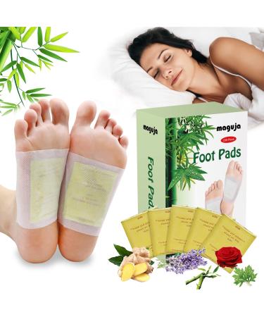 Foot Pads | maguja 100PCS Natural Ginger Foot Pads Foot and Body Care | Sleep & Feel Better | Natural & Premium Ingredients Organic Foot Pads for Travel and Home Use(Ginger Powder)
