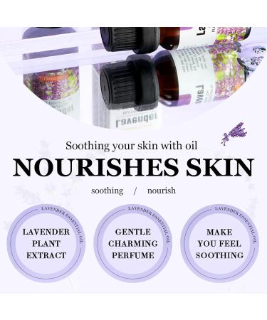 Skin Care Essential Oils Set - Lavender, Rosemary, Rose 10ml x3 - Moisturizing and Softening, Aromatherapy Oil for Skin and Home Fragrance - Buy Online on GoSupps.com