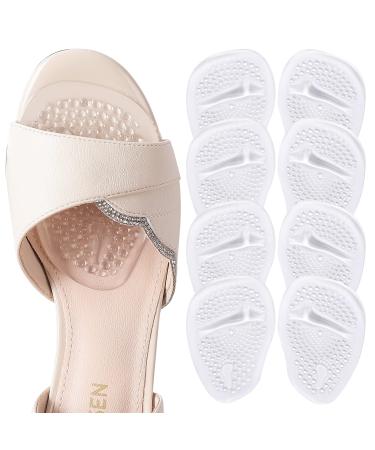 Metatarsal Pads Ball of Foot Cushions for Men and Women Foot Pads Ball of Foot Pain Relief Soft Gel Foot Pads Metatarsal Foot Forefoot Cushioning Foot Pain Relief(4.2"x2.8" 4 Pairs Clear) Clear 4.2"x2.8"