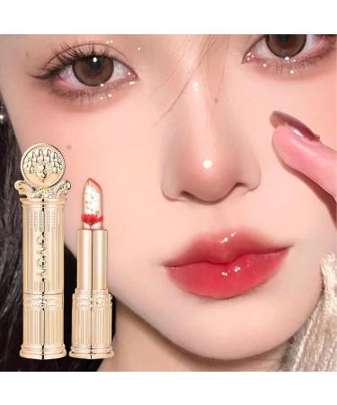 Flower Jelly Lipstick PH Color Change Day and Night Use Moisturizing Flower Lip Volume Easy to carry lip gloss for women and girls Tebinzi Pink - Buy Online on GoSupps.com