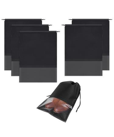 SHENGQIDZ 5 pack portable travel shoe bag space-saving dust-proof storage bag(13 x 17.32 inch) Black-5pack - Buy Online on GoSupps.com