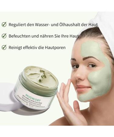 Green Tea Clay Mask & Toner | Blackhead Remover & Pore Cleaner | Anti-Pore & Acne Treatment 55G - Buy Online on GoSupps.com