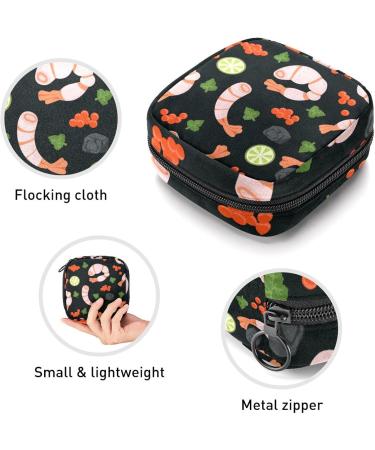 Womens Bonds Storage Pockets Stillpad Holder - Portable Period Kit & Pocket Feminine Product Bag with Shrimp Background for Girls - Buy Online on GoSupps.com