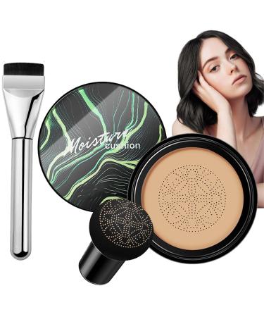 Apartment 2024 New Mushroom Head Air Cushion CC Cream Apartment Air Cushion CC Cream BB Cream Face Make Up Long-Lasting Matte Waterproof Moisturizing Concealer (03# Dark Brown)