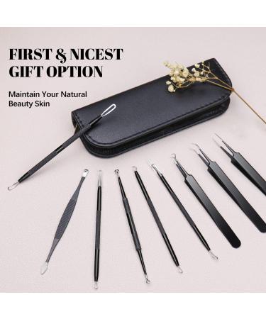 9-in-1 Stainless Steel Blackhead Remover Kit for Nose and Facial Care - Blackhead Extraction and Pimple Popper Tools Set - Buy Online on GoSupps.com