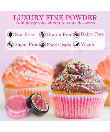 Edible Glitter Set - 6 Colors for Cocktails Cakes & More | 100% Food-Safe Glitter Powder for Desserts - Buy Online on GoSupps.com