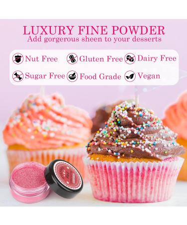 Edible Glitter Set - 4 Colors for Drinks Cakes Cookies & Chocolate - 100% Food-Safe Glitter Powder - Buy Online on GoSupps.com