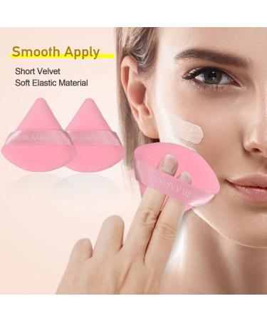 Buy BLAAROOM 4-Piece Pure Velour Triangle Powder Puff Set - Perfect Makeup Tool for Loose Mineral Powder & Foundation - Pink - Buy Online on GoSupps.com