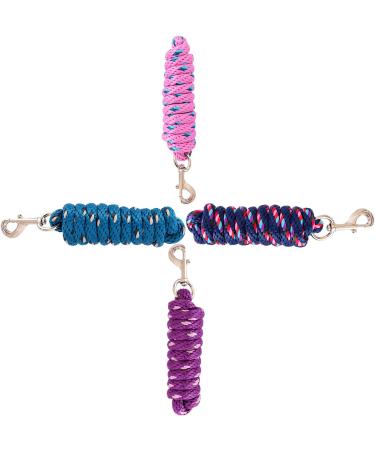 Merauno Lead Rope for Horse - Tie Rope in Various Stylish Designs Lead Lead Tie Rope Pony Donkey Goat Long Knit with Carabiner Hook (Pink Carabiner Hook) pink Carabiner hook - Buy Online on GoSupps.com