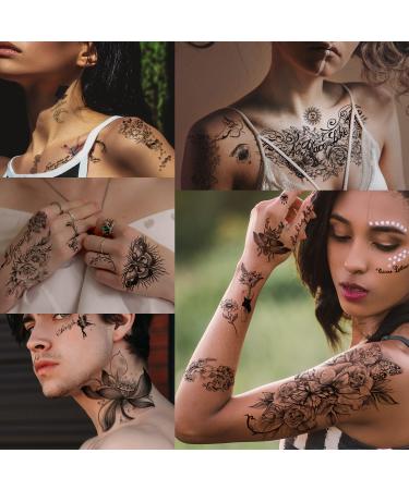 Sunflower Rose Bird Half Arm Temporary Tattoos - 70 Realistic Designs for Men, Women, and Kids - Buy Online on GoSupps.com