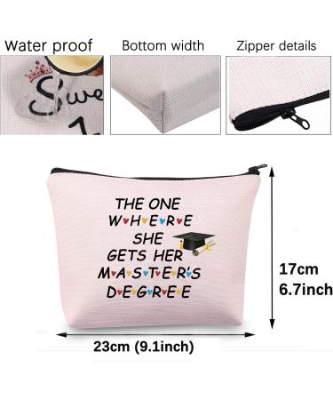 Master's Degree Graduation Gift: Stylish Zipper Makeup Bag for Students | Perfect Cosmetic Travel Bag - Buy Online on GoSupps.com
