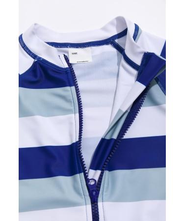 BONVERANO Baby Boys Swimsuit - UPF 50+ Full Zip One Piece Toddler Bathing Suit 3-6 Months - Stripe - Buy Online on GoSupps.com