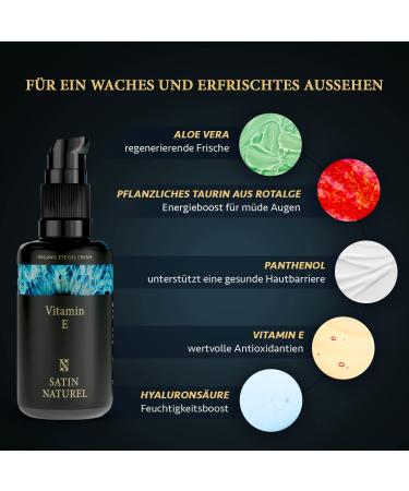 Organic Aloe Vera Eye Cream - Dark Circles & Wrinkles Instant Effect Vegan 30ml | Satin Naturel - Buy Online on GoSupps.com