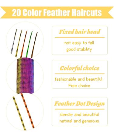 20Pcs Colored Feather Hair Extensions Kit for Girls & Women - Colorful Synthetic Hairpieces with Micro Beads & Crochet Hook - Buy Online on GoSupps.com