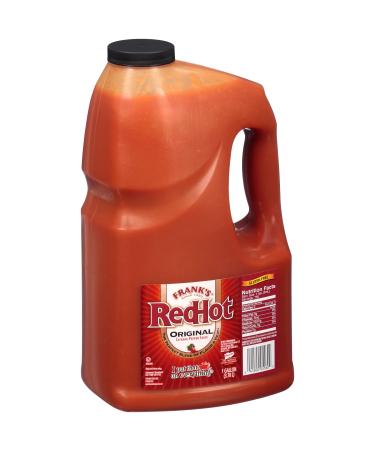 Frank's RedHot Original Cayenne Pepper Hot Sauce, 1 gal - One Gallon Bulk Container of Cayenne Pepper Hot Sauce to Add Flavorful Heat to Entrees, Sides, Snacks, and More