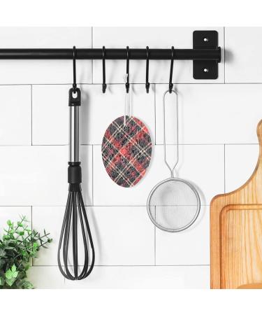3-Pack Cleaning Kitchen Sponges Oval Red and Black Plaid Kitchen Cellulose Dishwashing Wood Pulp Cotton one sizex3 Red and Black Plaid - Buy Online on GoSupps.com