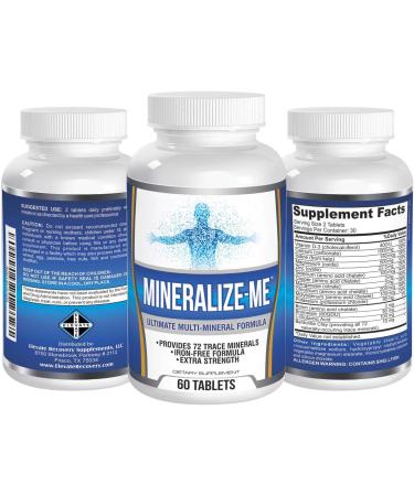 MINERALIZE-ME Multimineral Supplement | 72 Trace Minerals | Iron-Free | High Potency Formula | Natural Multiminerals | 60 Tablets - Buy Online on GoSupps.com