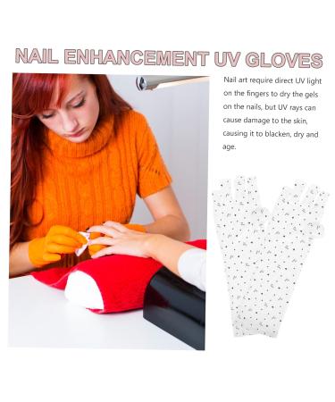 minkissy 6 Pairs Nail Gloves Uv Protection Gloves for Manicures Reusable Uv Gloves Fingerless Uv Gloves Nail Gel Nail Uv Lamp Manicure Gloves White Miss Polyester Hand Grill Lamp - Buy Online on GoSupps.com