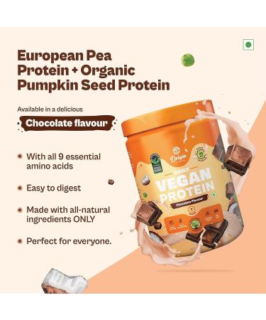 Or n Nutriti Natural Vegan Plant Protein Powder - 25g Pea & Pumpkin Seed Allergen Free Easy to Digest Chocolate Flavor 271g - Strength & Recovery - Buy Online on GoSupps.com